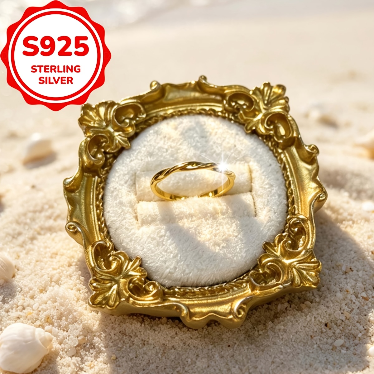 Women's S925 Silver Mobius Twist Toe Ring, Beach Vacation